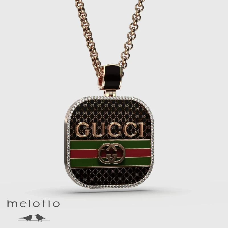 Bling кулон Gucci из золота с бриллиантами