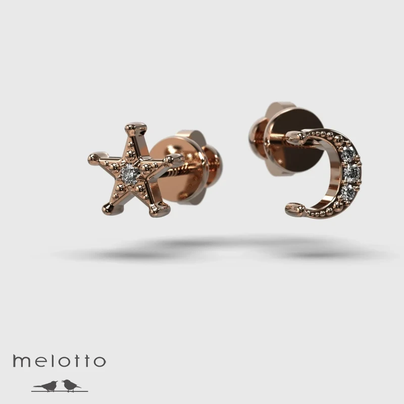 Детские золотые сережки