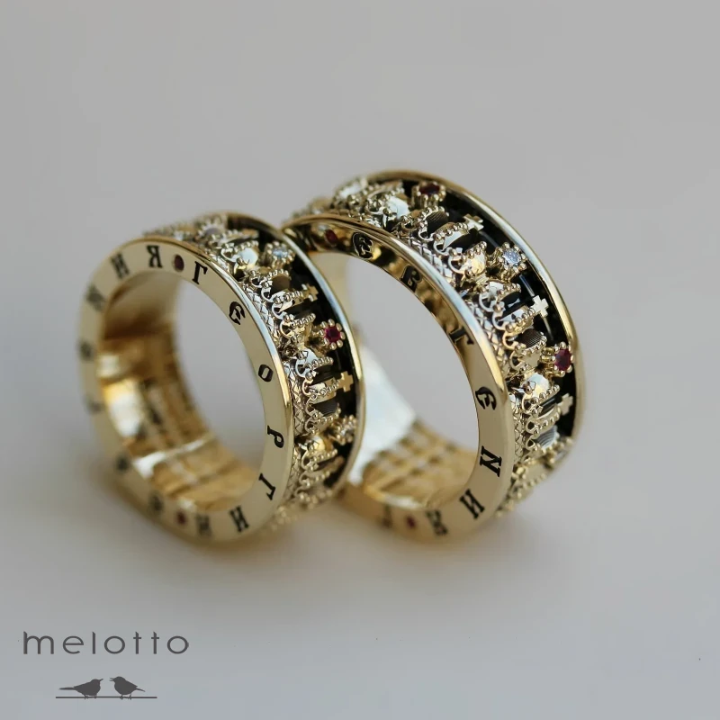 Брендовые обручальные с коронами