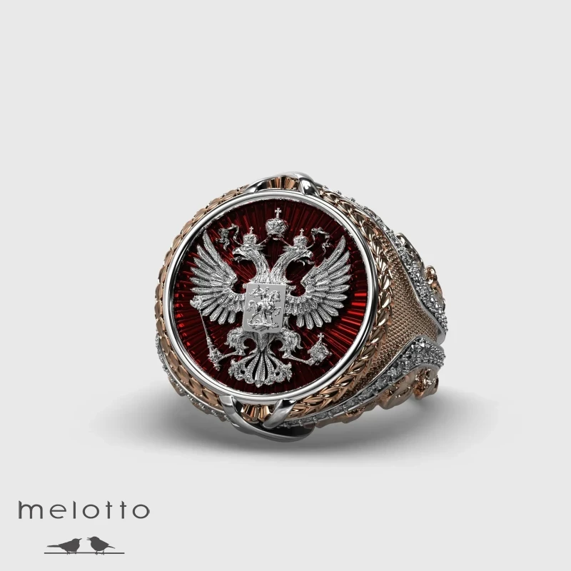 Печатка золотая с Гербом Российской Федерации Печатка золотая с Гербом Российской Федерации