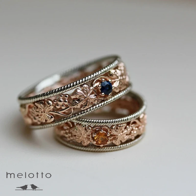 Обручальные кольца Blue & Orange