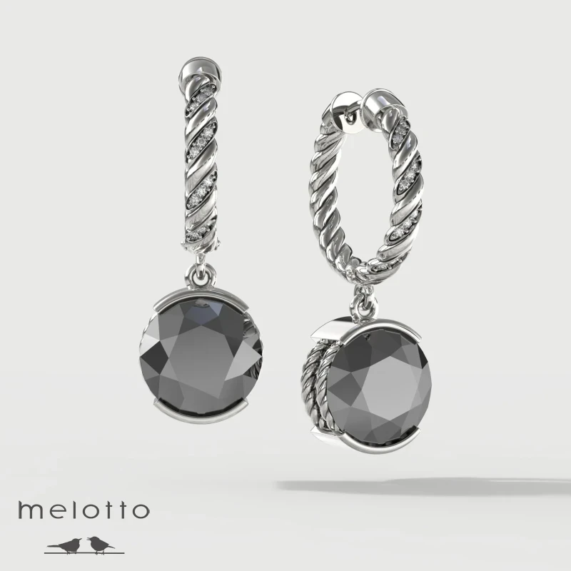 Серьги с муассанитами