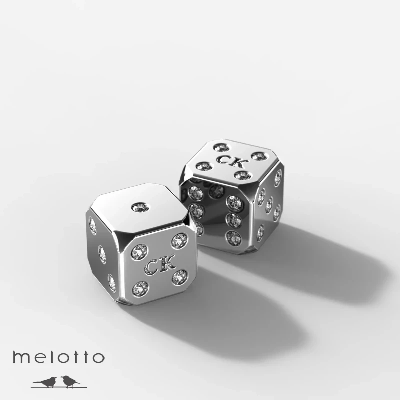 Игральные кости из золота с бриллиантами Игральные кости из золота с бриллиантами