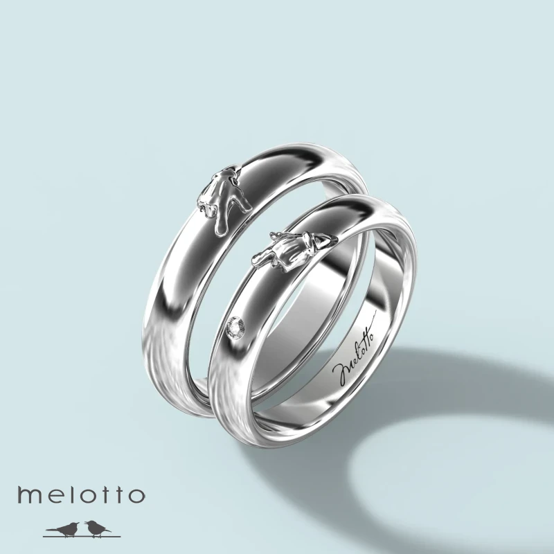 Обручальная пара колец Руки и Сердце