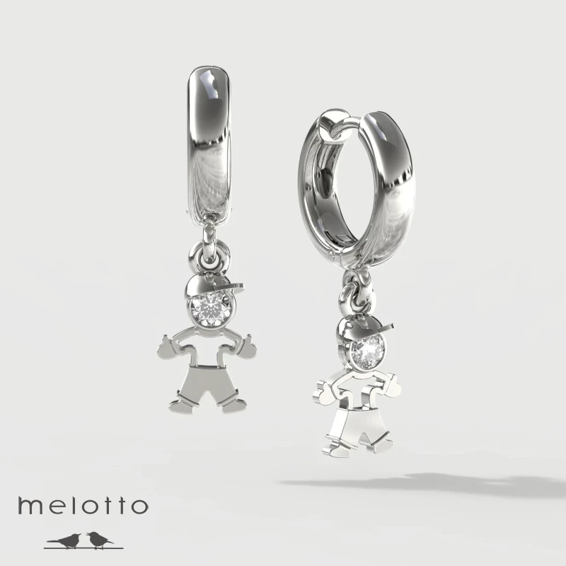 Серьги с мальчиком