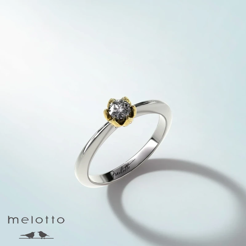 Обручальное кольцо для Нее с одним бриллиантом