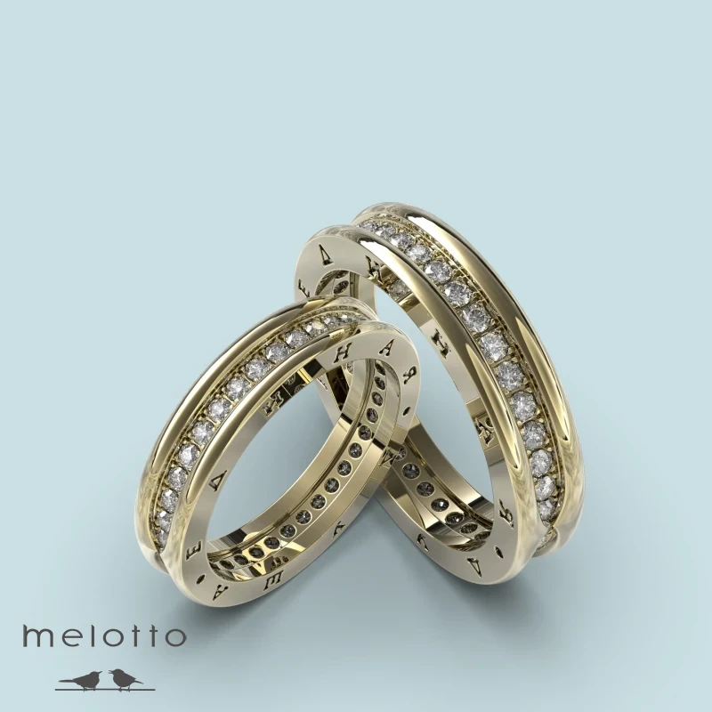 Обручальные кольца на заказ с гравировкой клиента Обручальные кольца на заказ с гравировкой клиента