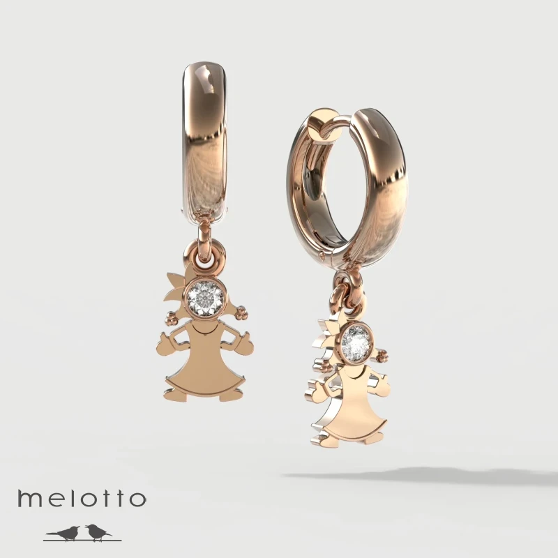 Серьги с девочкой