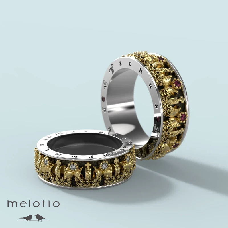 Европейские обручальные с коронами