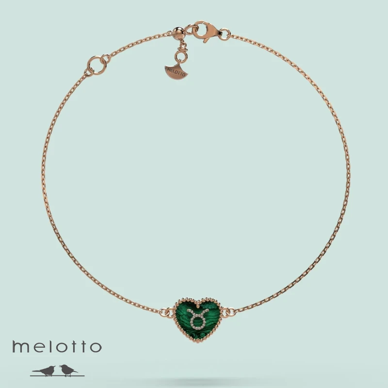 Золотое колье с знаком зодиака Телец