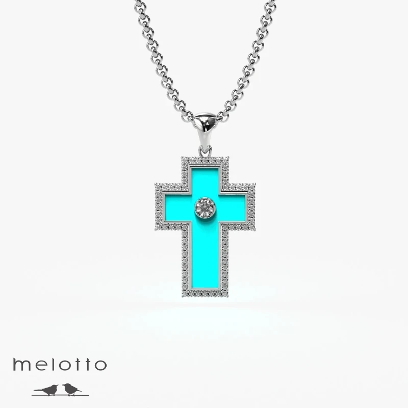 Золотая подвеска Тиффани с бриллиантами Золотая подвеска Тиффани с бриллиантами