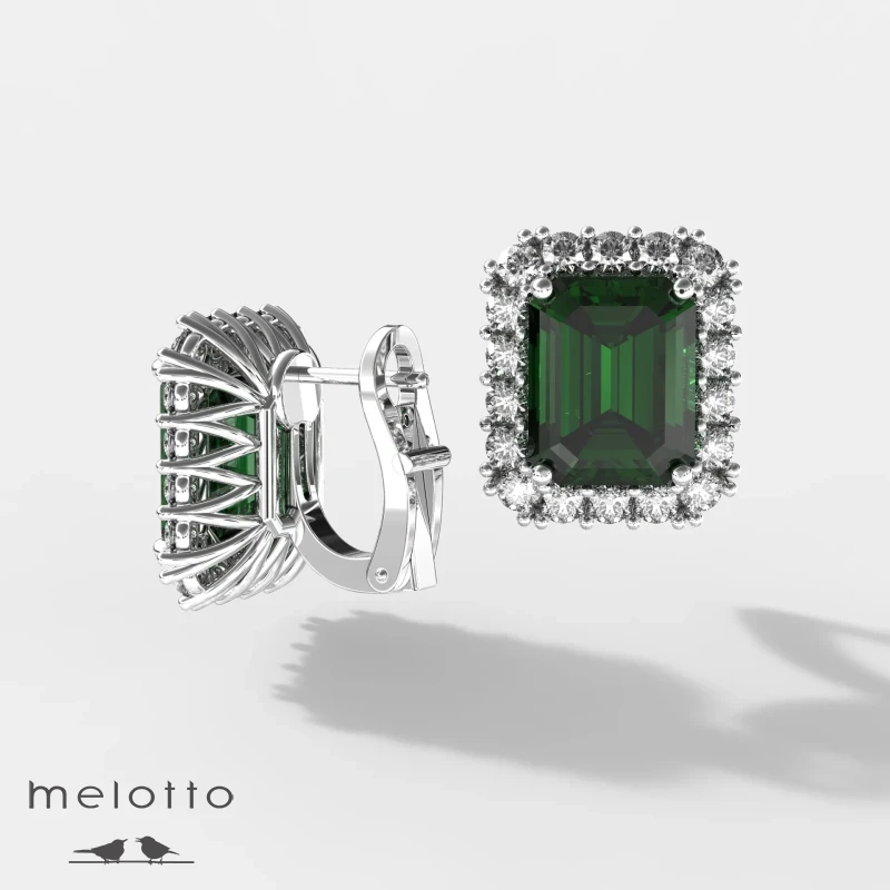 Серьги Harmonia с Swarovski из белого золота