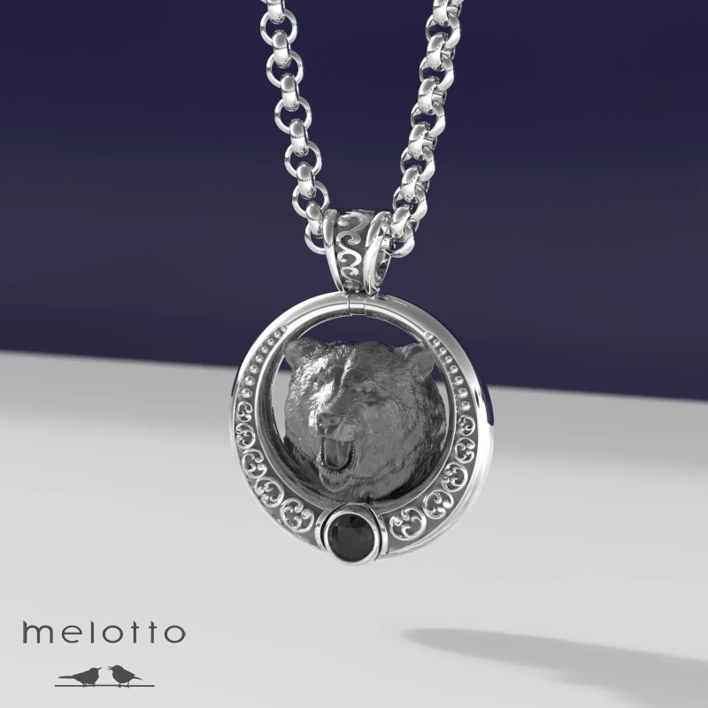 Мужской кулон Медведь