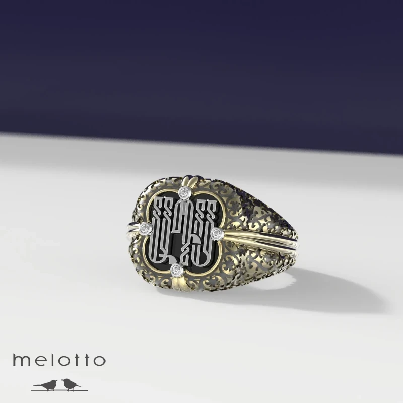 Мужская печатка с монограммой