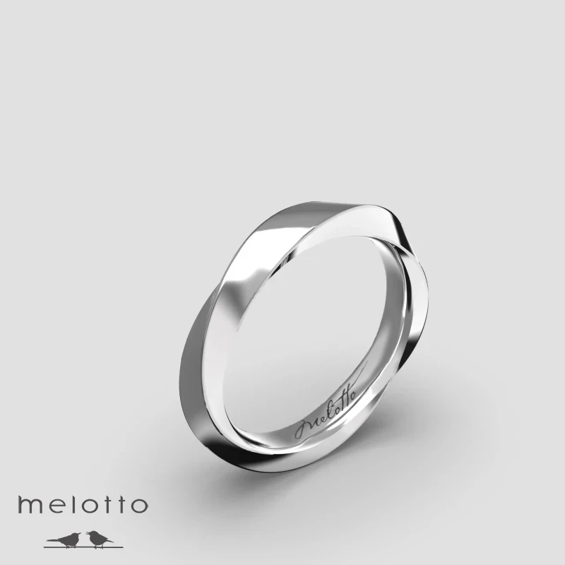 Узкое мужское обручальное кольцо Спираль Узкое мужское обручальное кольцо Спираль