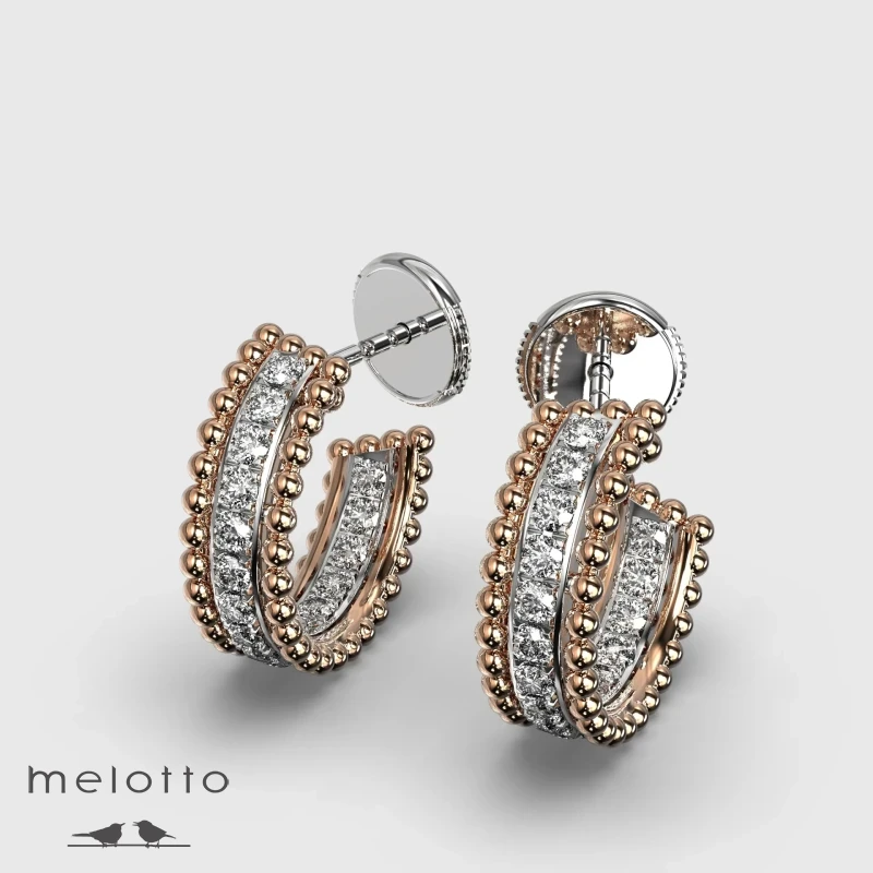 Серьги-кольца Quatre radiant edition