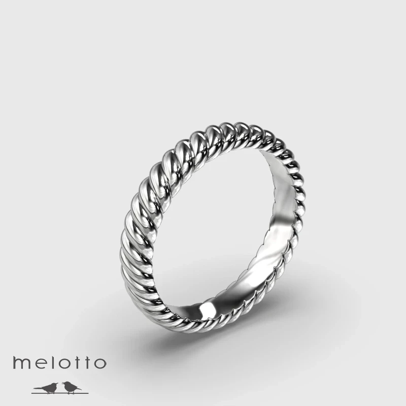 Мужское обручальное кольцо Витой кабель Мужское обручальное кольцо Витой кабель