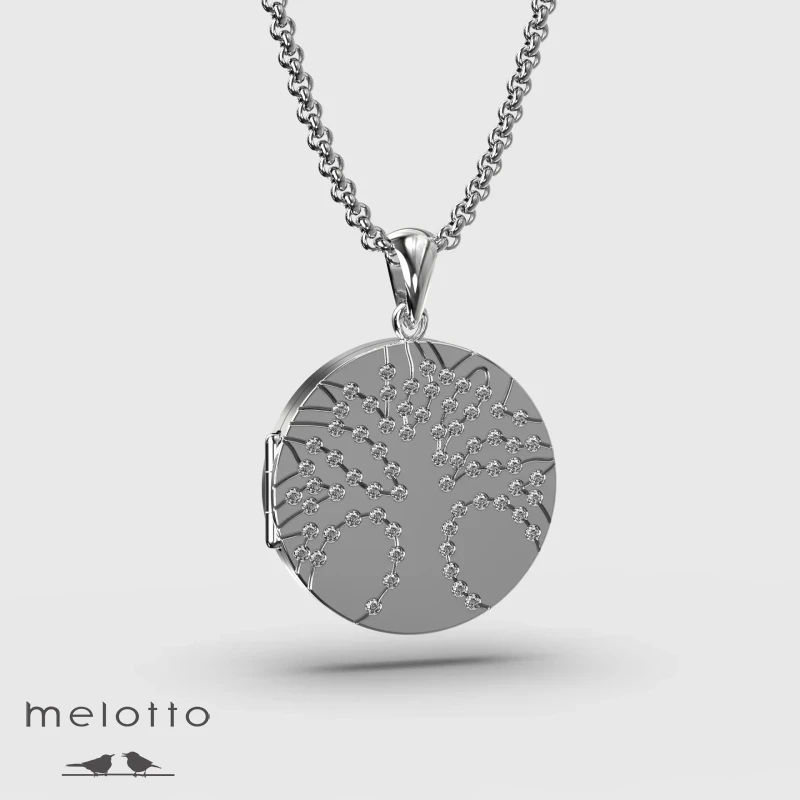 Кулон с для семейного фото с бриллиантами Кулон с для семейного фото с бриллиантами