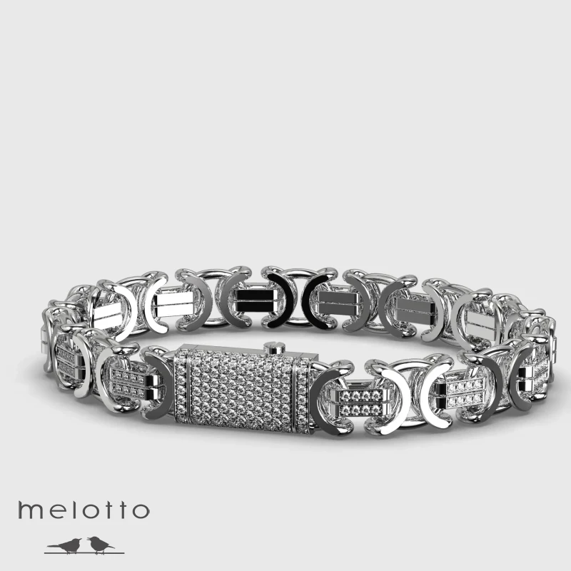 Мужской эксклюзивный браслет Волчий хвост с бриллиантами Мужской эксклюзивный браслет Волчий хвост с бриллиантами