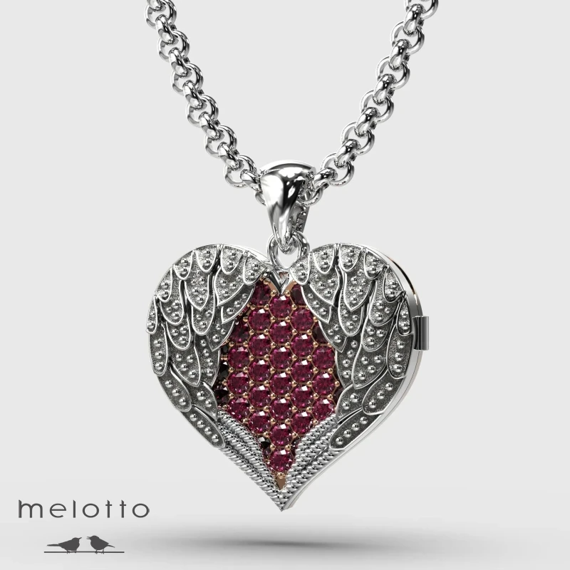 Открывающийся медальон кулон Сердце Ангела Открывающийся медальон кулон Сердце Ангела