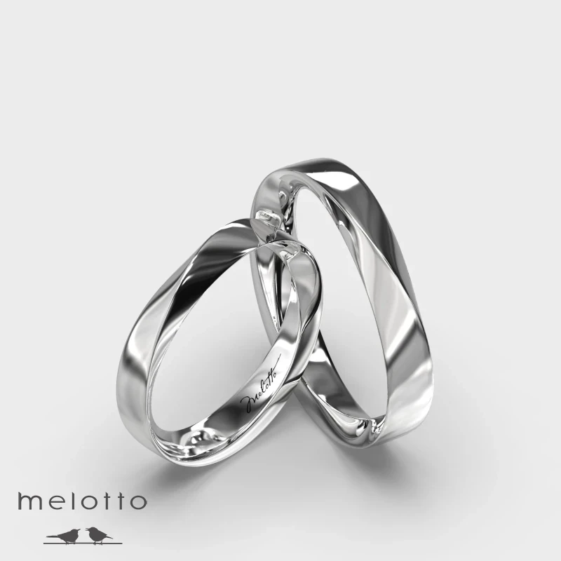Обручальные кольца «Flat ring spiral»