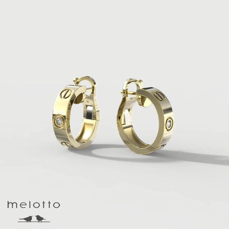 Серьги в лимонном золоте