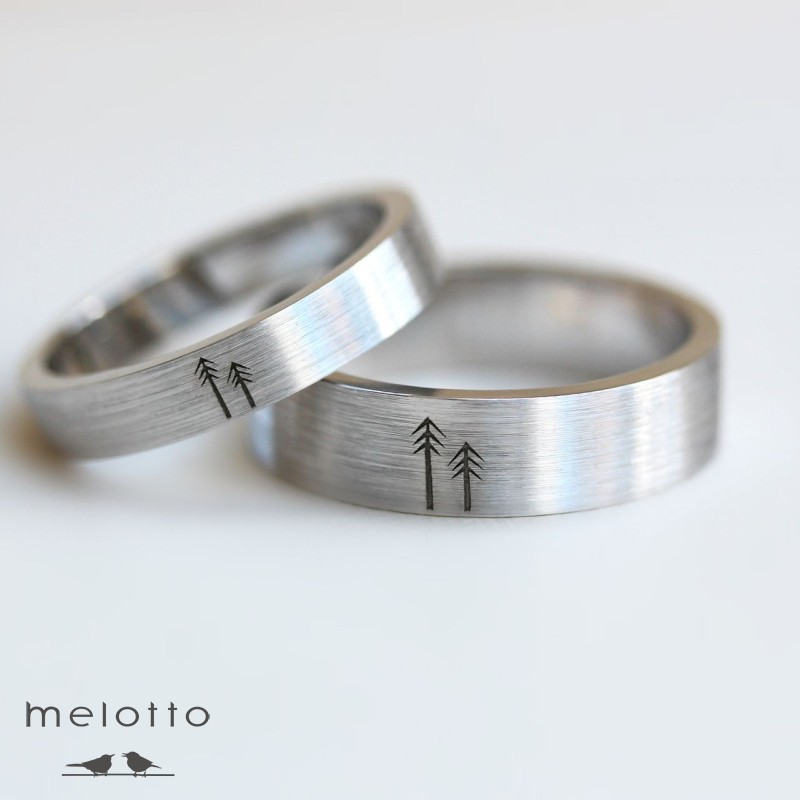 Обручальные кольца для пары Елки Обручальные кольца для пары Елки