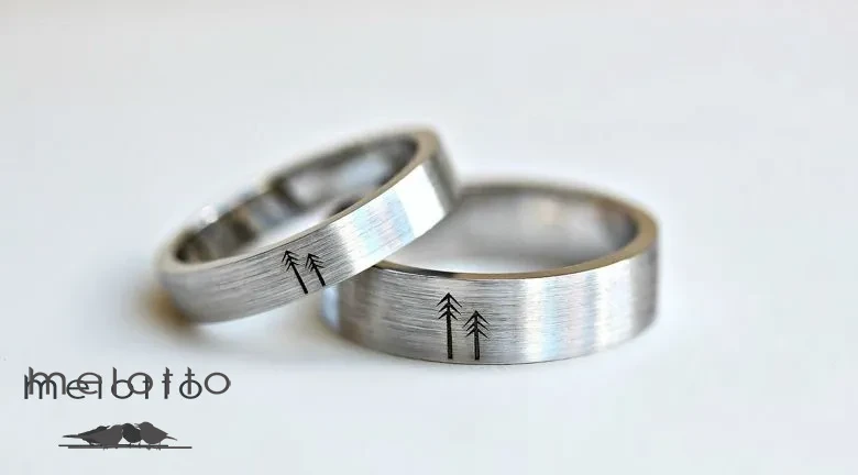 Обручальные кольца для пары Елки Обручальные кольца для пары Елки