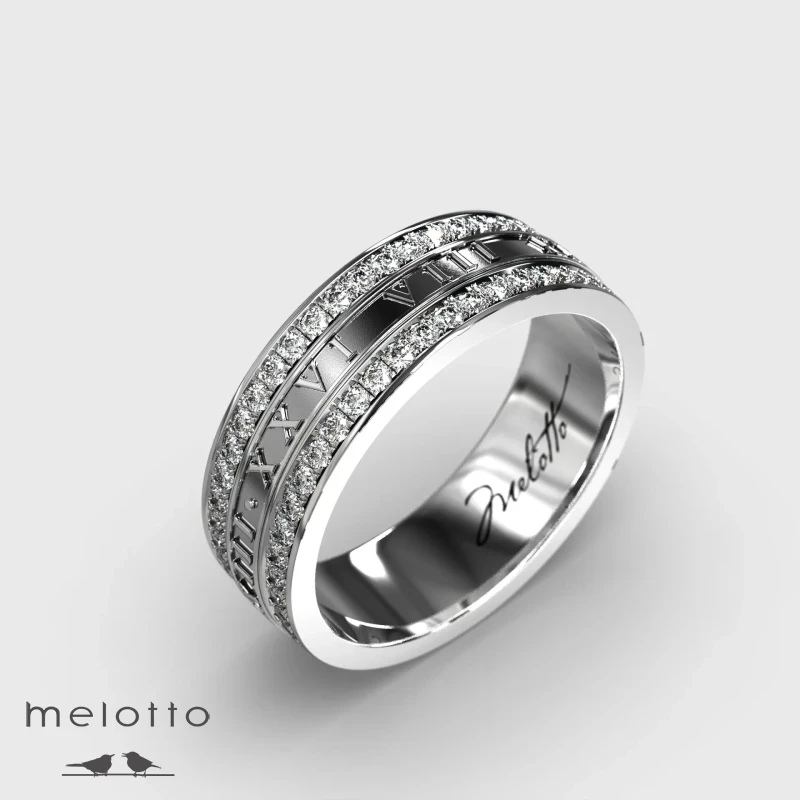 Обручальное кольцо Roman numerals