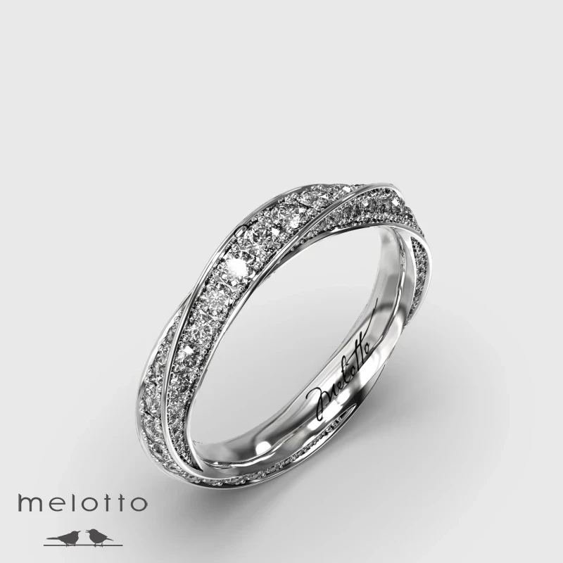 Женское обручальное кольцо «Спираль»