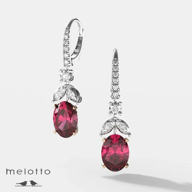 Золотые сережки в стиле Графф Золотые сережки в стиле Графф