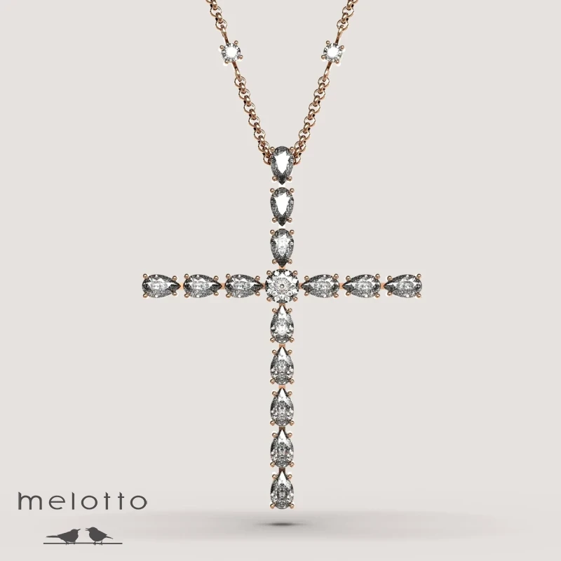 Кулон крест с бриллиантами Графф