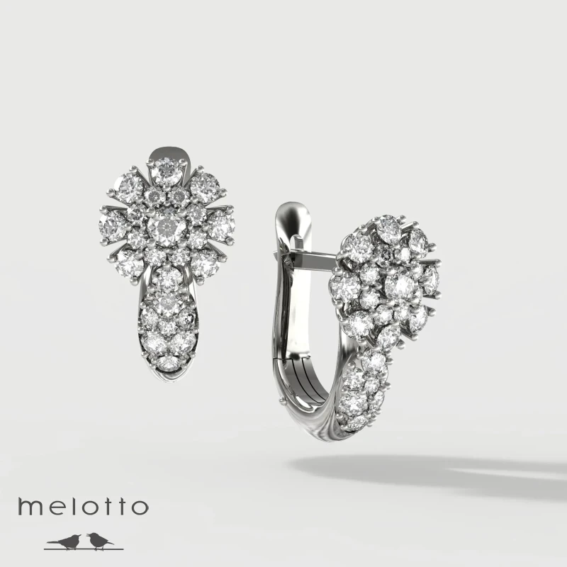 Серьги «Бриллиантовое Паве»