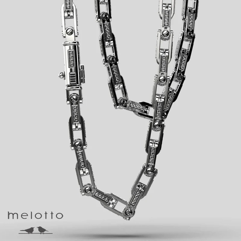 Мужская цепь "Люкс" с бриллиантами