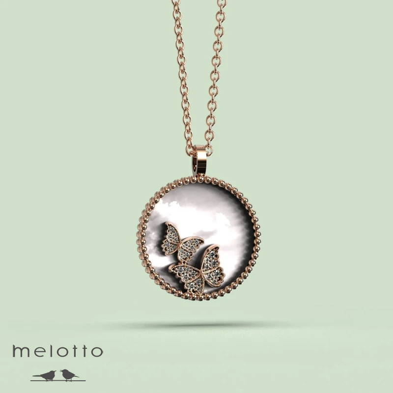 Кулон бабочки с бриллиантами Кулон бабочки с бриллиантами