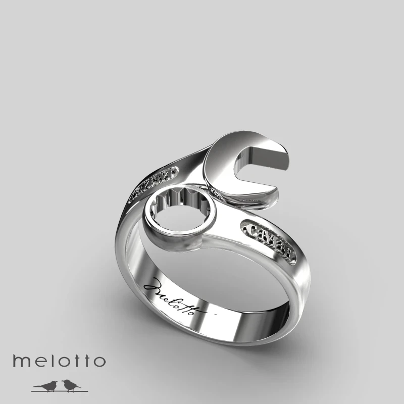 Мужское кольцо Гаечный ключ