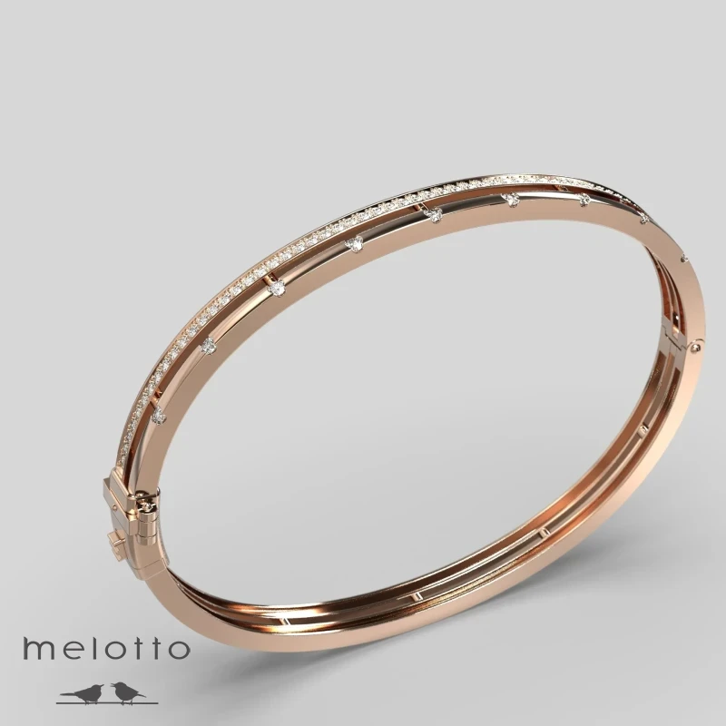 Браслет с муассанитами из красного золота Браслет с муассанитами из красного золота