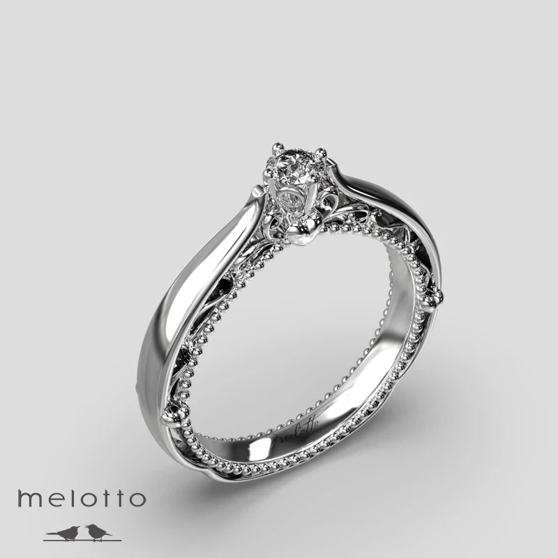 Кольцо с бриллиантом 3.5 мм.