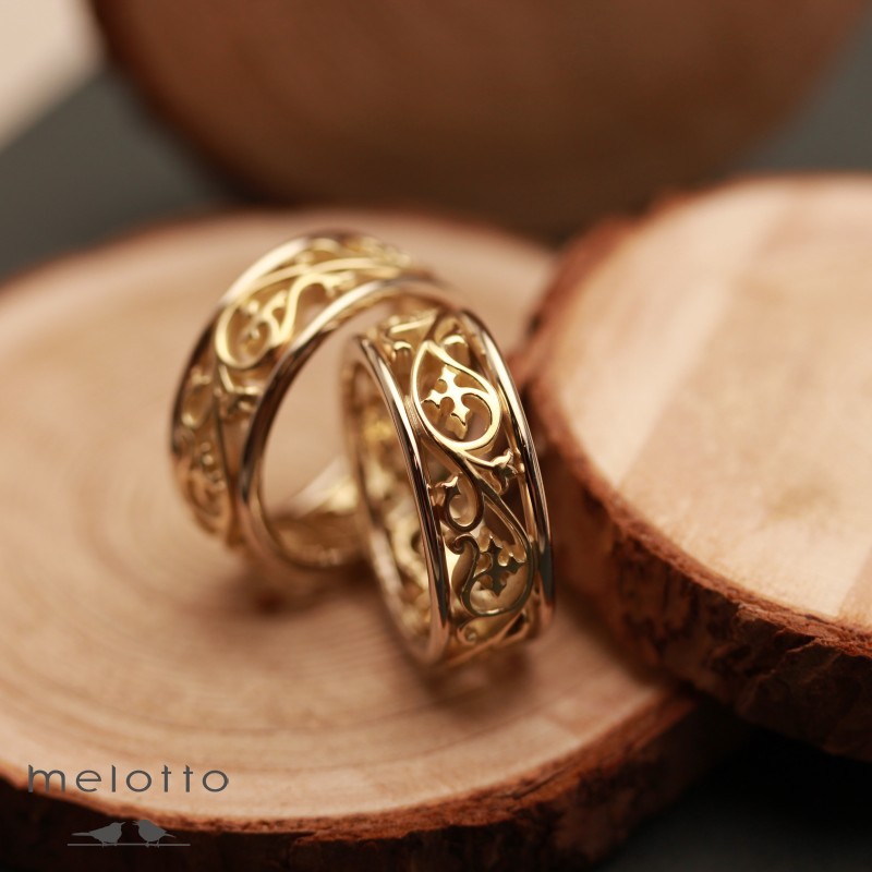 Красивые комбинированные кольца