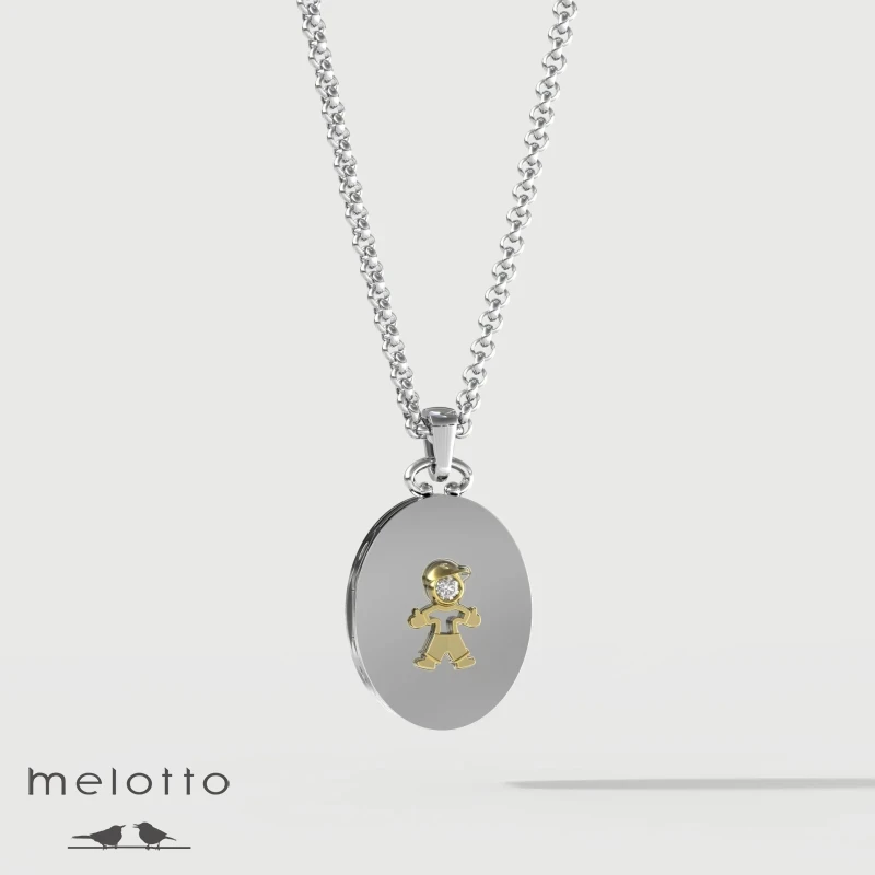 Открывающийся медальон из белого золота