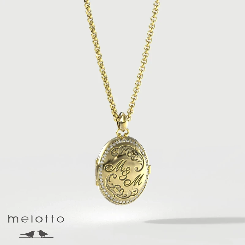 Медальон золотой под фото на заказ