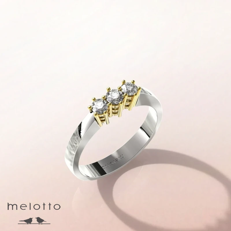 Помолвочное кольцо  «Trois diamants»