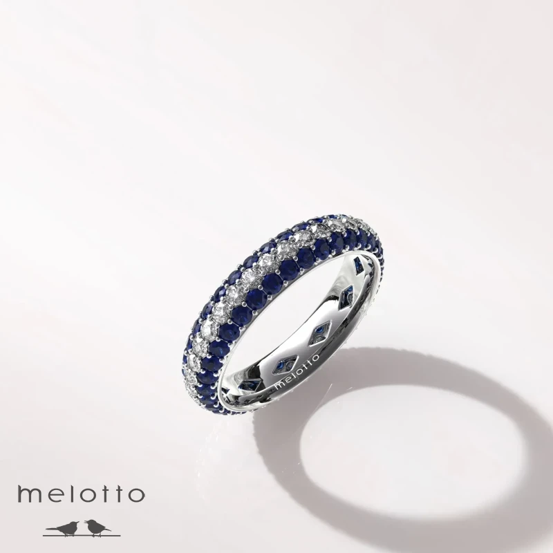 Сапфировое женское обручальное кольцо