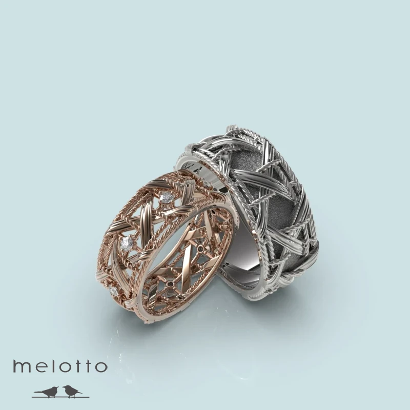 Плетеные обручальные кольца