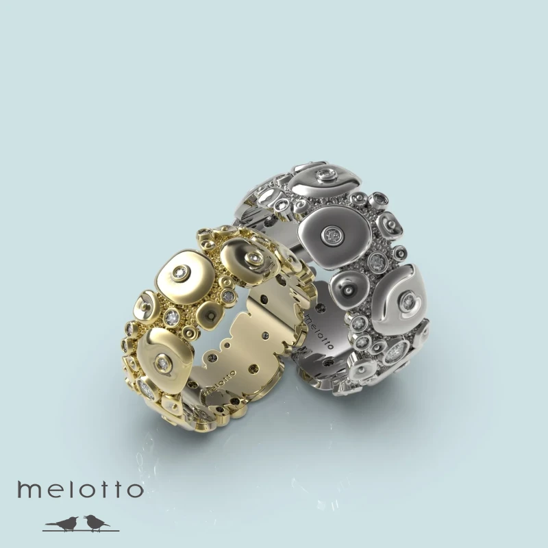 Необычные обручальные кольца Melotto