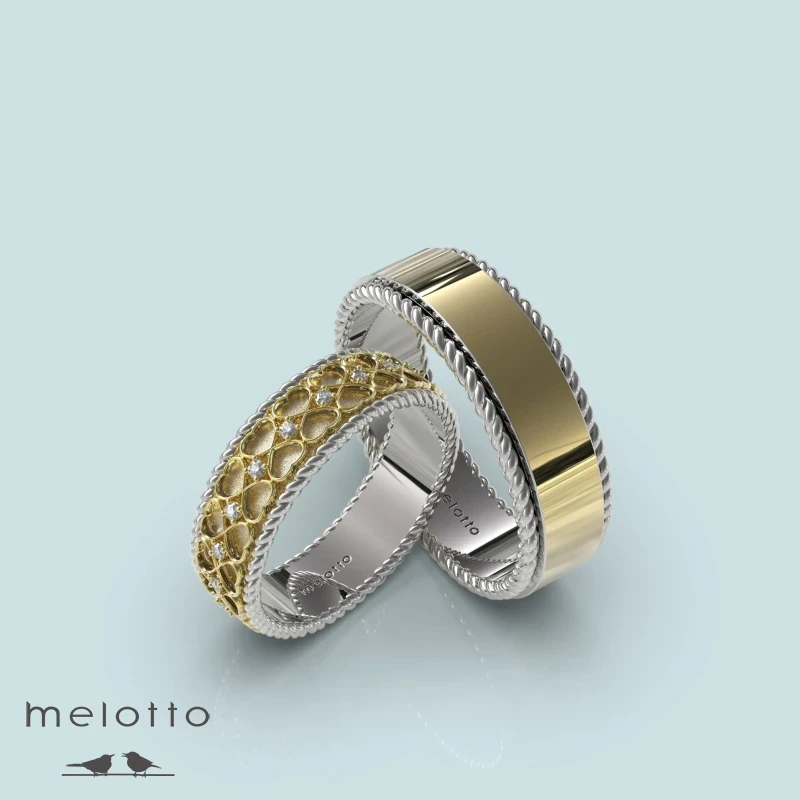 Современные обручальные кольца Melotto Современные обручальные кольца Melotto