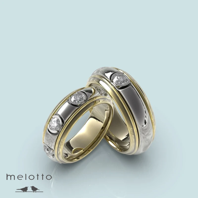 Обручальные кольца с крупными бриллиантами