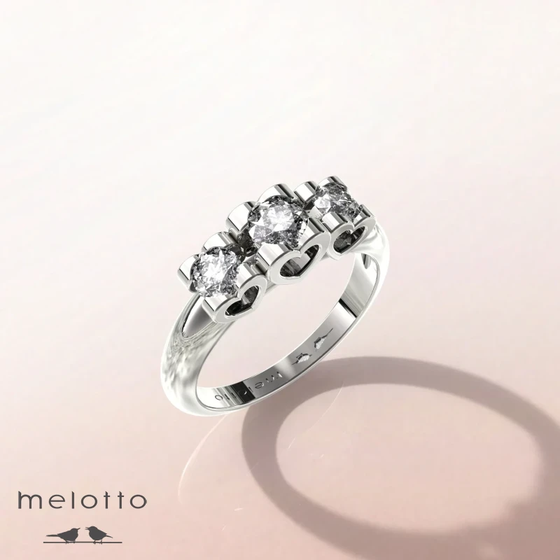 Кольцо с бриллиантами «Diamond heart»