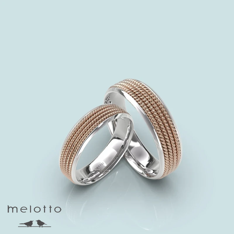 Стильные обручальные кольца с проволокой Стильные обручальные кольца с проволокой