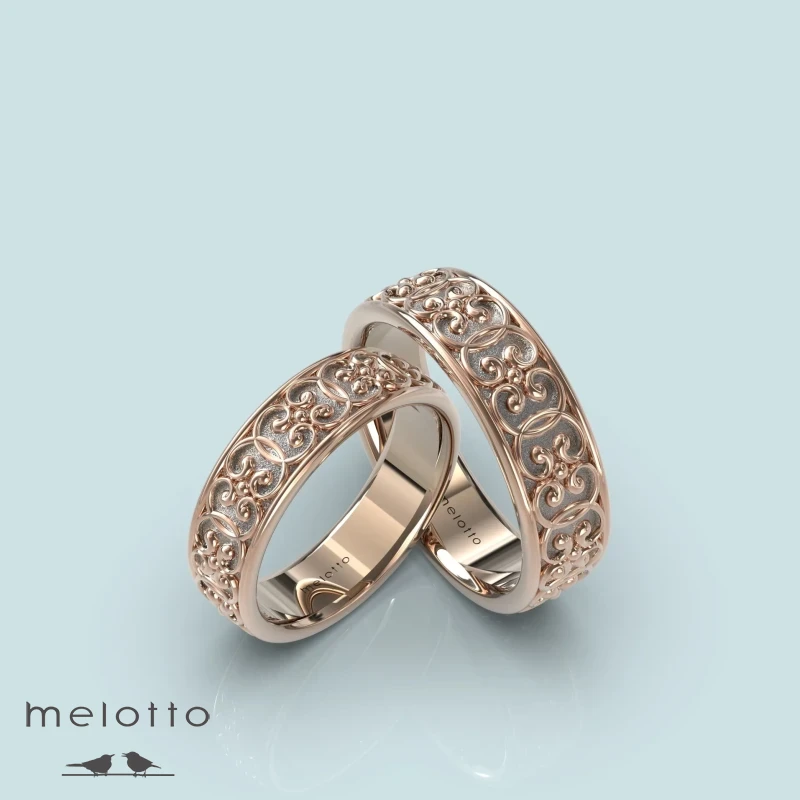 Обручальные кольца из розового золота